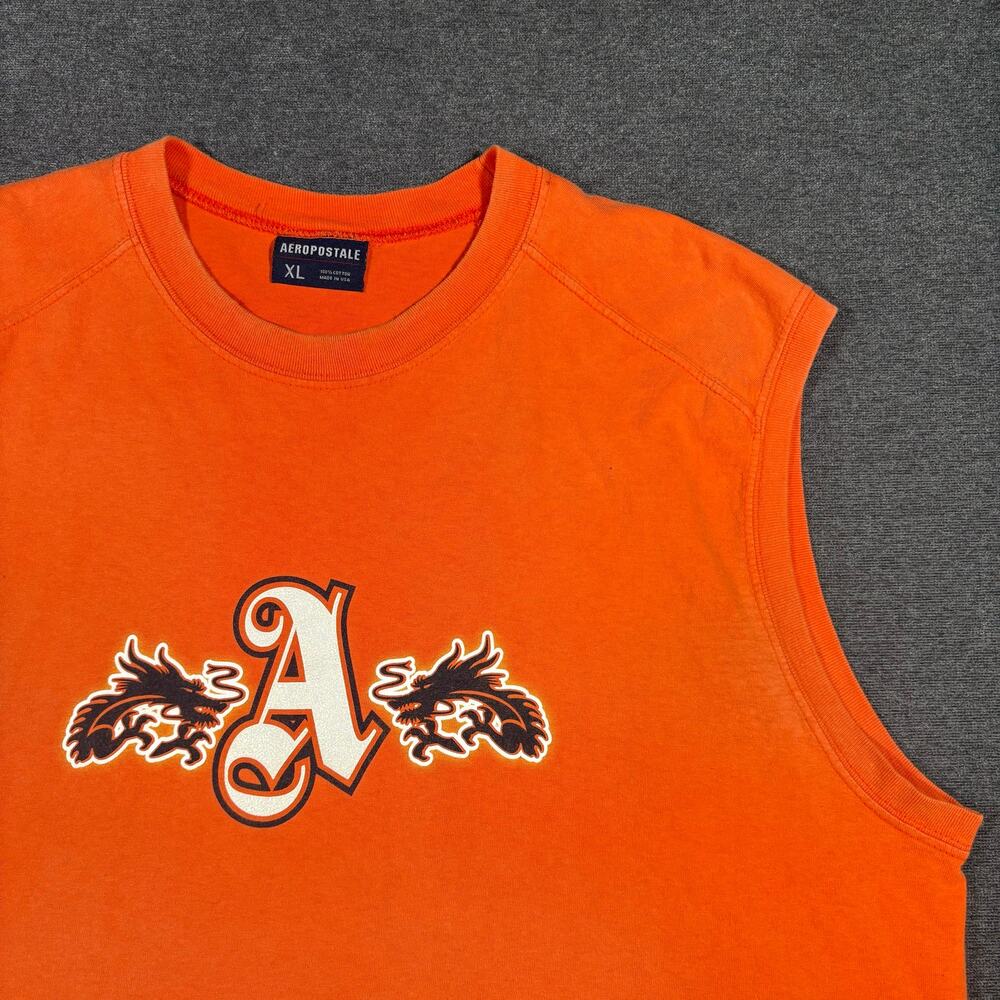 Vintage Y2K Aeropostale Cutoff Tank with Dragon Graphic pauly D core size XL